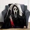 1PC Ghostface Scream Outdoor Flannel Throw Blanket - HD Printed Lightweight Soft Warm All-Season Blanket for Sofa, Bed, Travel, Camping 036