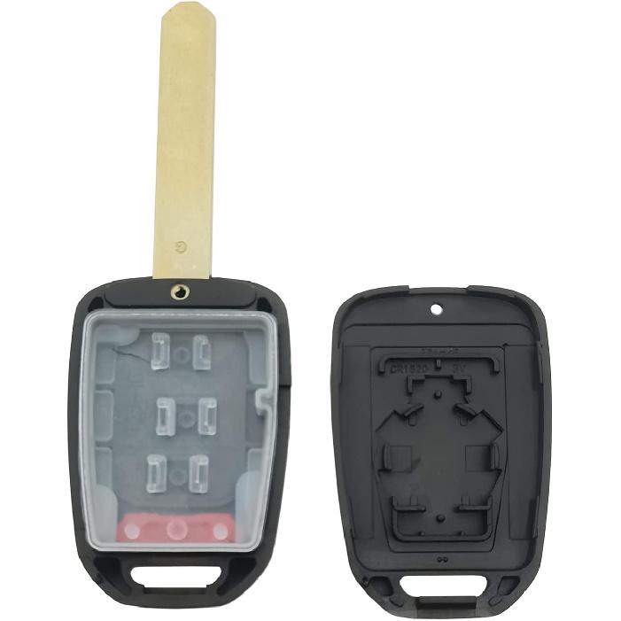 Replacement Key Fob Cover Case Fit For Honda 2016-2017 Accord 2016- Civic 2014-2015 CR-V Keyless Entry Key Fob (Black)