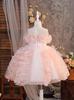 Girls' Ruffled Mesh Princess Dress for Holidays and Piano Performances