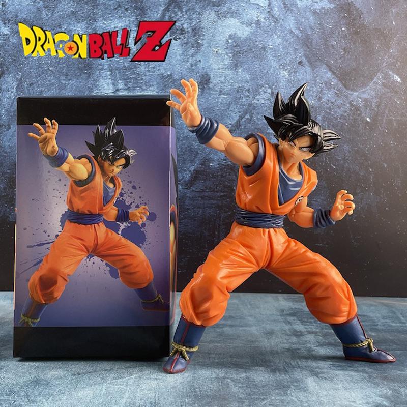 22cm Anime Dragon Ball Z Super Saiyan GK Goku Figurine Action Figure Model Statue PVC Ornaments Collection Toys Gift
