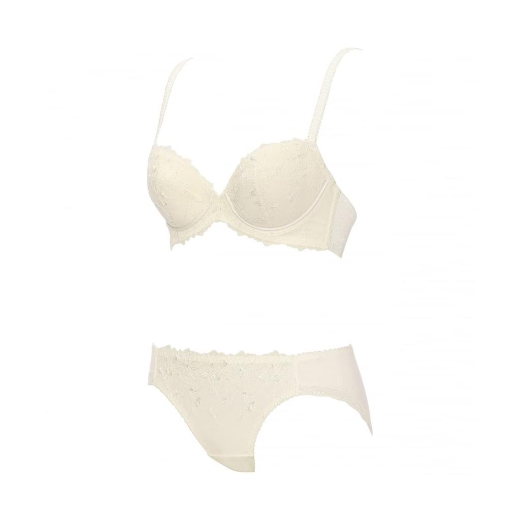 AMOSTYLE Charming Glamor Bra Panty Line Art 1601 A70M & Set, Stitch, (Gray),