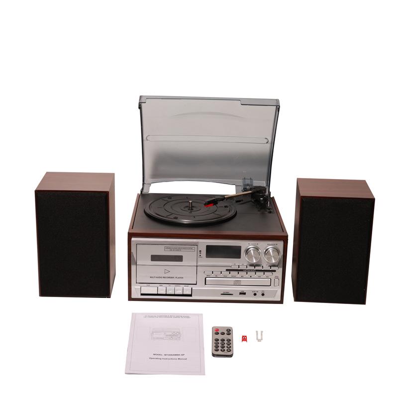 Retro Vinyl Player & Bluetooth Speaker with High-Fidelity Sound and Cassette Function - Perfect Gift