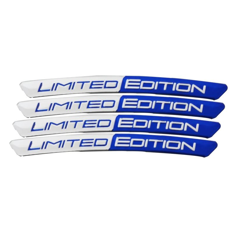 4pcs/set New Aluminium Limited Edition Wheel eyebrow Alloy Sport Emblem Car Wheel Hub Stickers For Universal Car Accessories