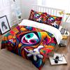 Vivid Clown Graffiti Colorful Art Bedding Set for Kids Luxury Gift 3pcs Digital Print Comforter Set Soft Comfortable Breathable