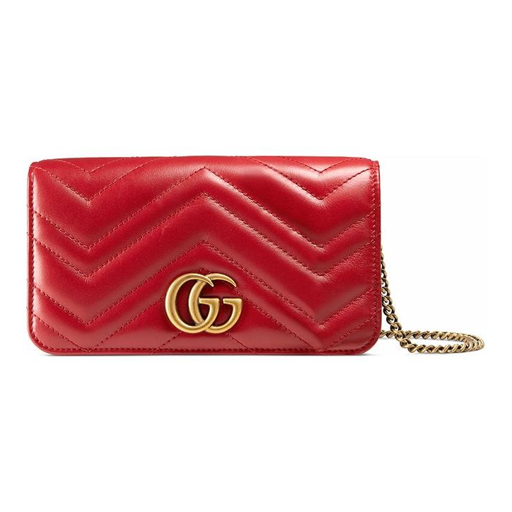 

Gucci GG Marmont Міні-сумка на ланцюжку через плече Жіноча сумка через плече Червоний 488426-DSVRT-6433 Basic Set (Bag+Dust Bag)