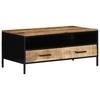 Coffee Table Brown 90 x 50 x 40 cm Solid Mango Wood and Metal
