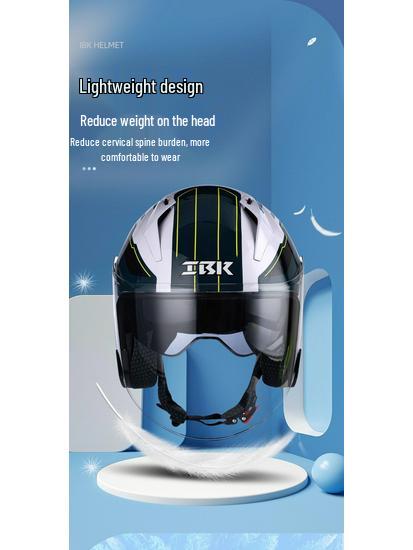 Three-Quarter Motorcycle Safety Helmet for Men & Women - Ideal for Cruising & Scooter Riding