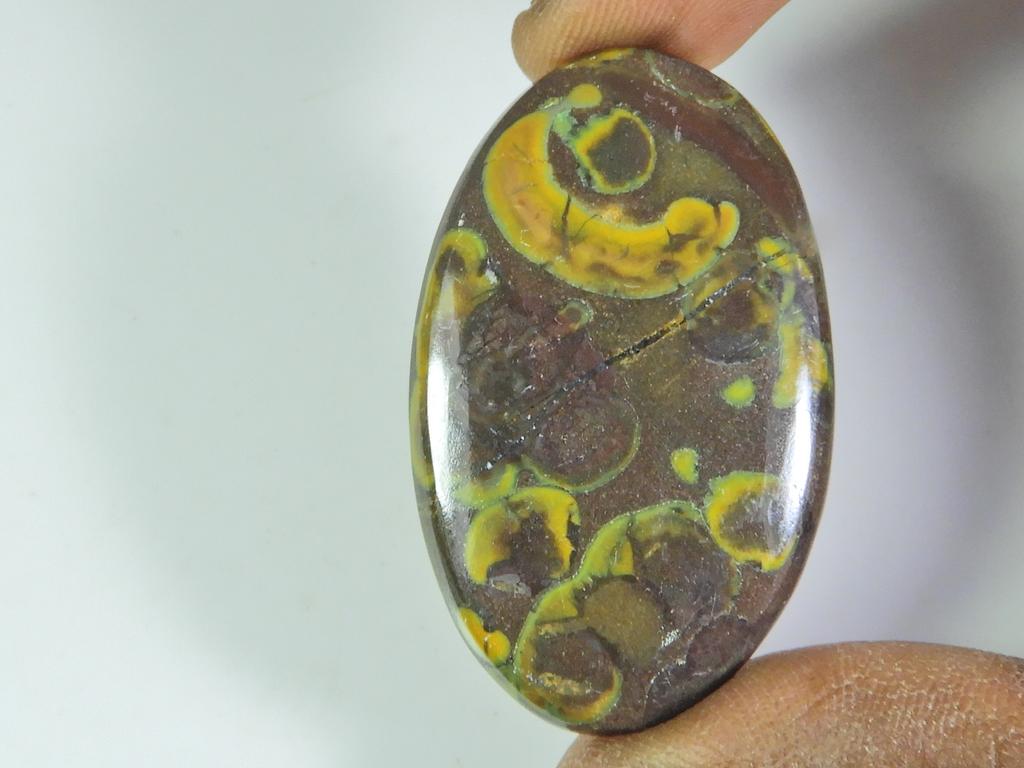 Natural Fruit Jasper Jewellery Making Oval Cabochon Loose Gemstone 29X48X4MM ET-311