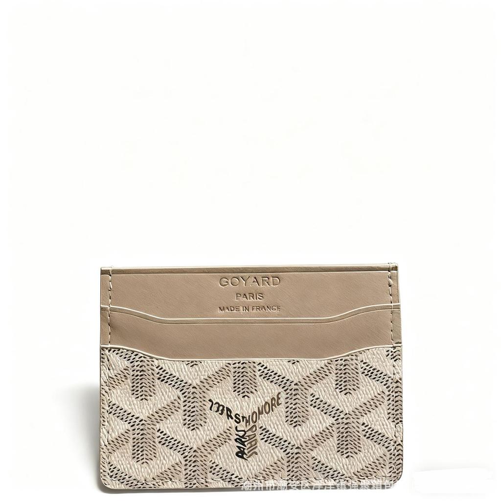 Goyard Goya Mały Wizytownik: Ultracienki portfel na karty z nadrukiem w pepitkę dla kobiet