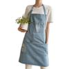 Elegant Denim Apron Oil-Proof Artist Flower Shop Apron Kitchen Cooking Apron  Flower Shop