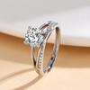 TikTok Influencer Inspired Moissanite Six-Prong Wedding Ring for Women - One Carat Jewelry