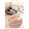 Feslishoet Men Winter Cotton Slippers Waterproof Anti Slip Thick Bottom Shoes Couple Home Use Plush Cotton Slippers Women