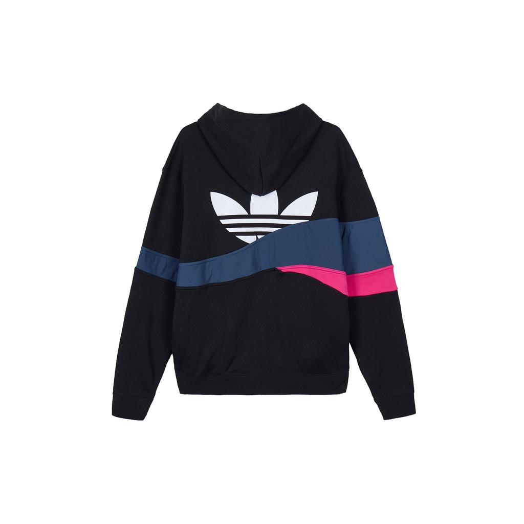 adidas Originals TS Colorblock Contrast Panel French Terry Hoodie Men Black Multi H46695