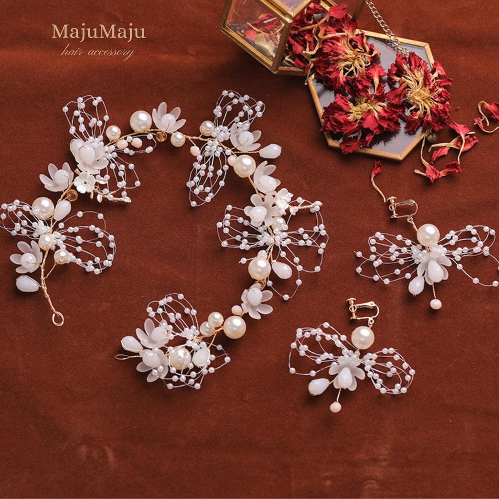 Hair Accessories Piano Recital Head Dress Girls Children Handmade Arrangement Hair Ornament [MajuMaju] (B) (PHD18)