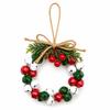 Vintage Christmas Bell Wreath Ornament Iron Wall Hanging Ornament Bell Door Hanging  Festival Party