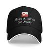 Make America Go Away Greenland Suppport Adjustable Hat Summer Golf Cap Women Unisex  2026 Baseball Cap Casual Outdoor Sunshade
