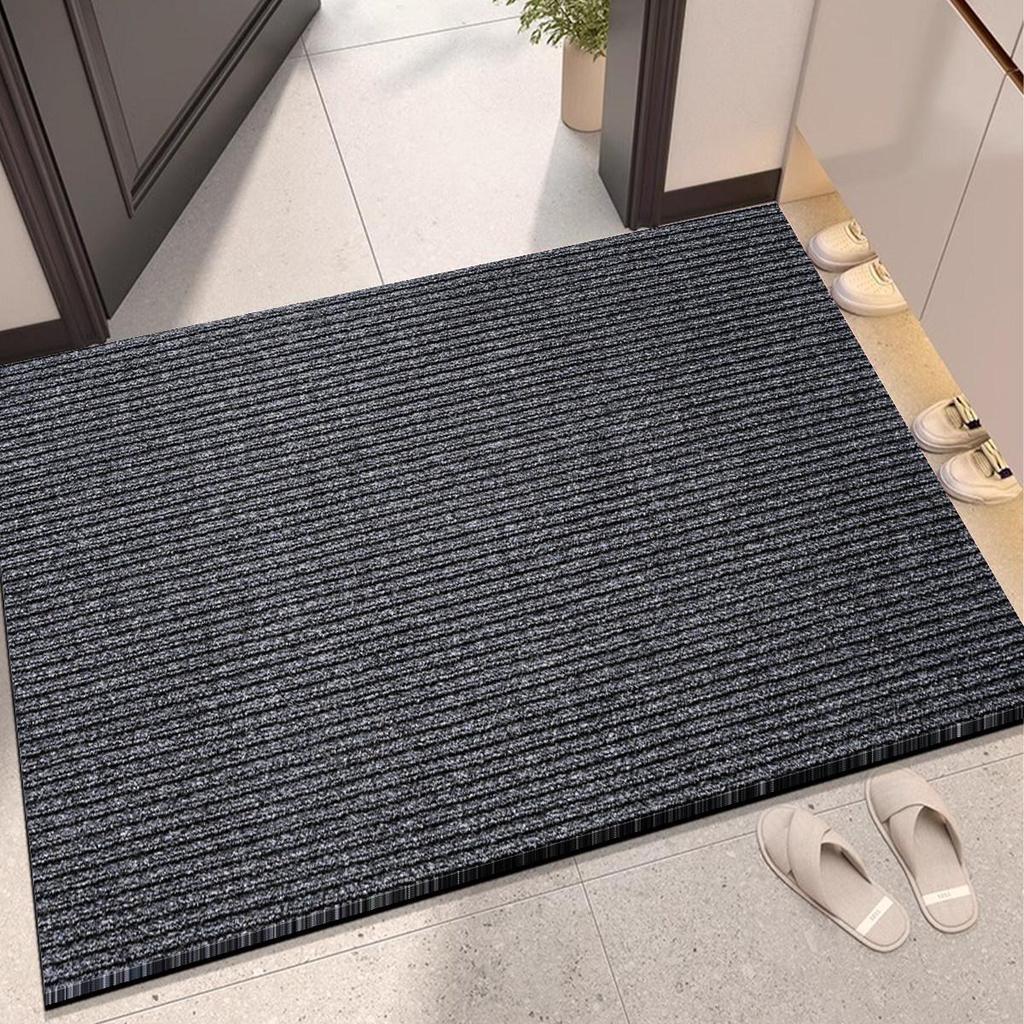 Anti-slip Striped Entrance Door Mat for Home or Office - Water Absorbent & Dust Removing Carpet