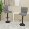 Vidaxl Bar Stools, 2 Pcs, Light Gray, Upholstered In Fabric