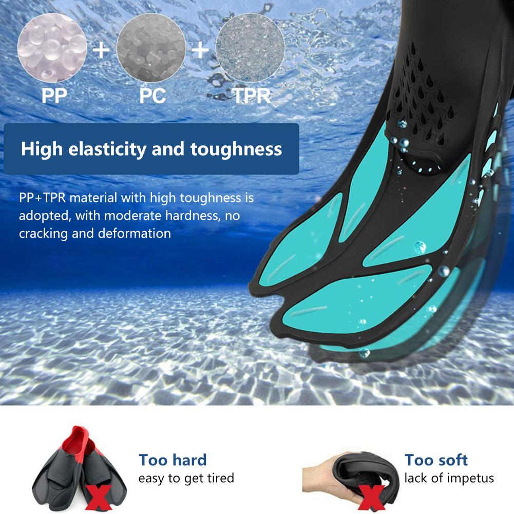Outdoor Sports Snorkeling Set High-definition Diving Mask Flexible Adjustable Fins Snorkeling Gear