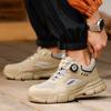 New Rotating Button Men Boots Anti-smash Anti Puncture Safety Shoes Men Work Boots Steel Toe Shoes Security Indestructible Shoes