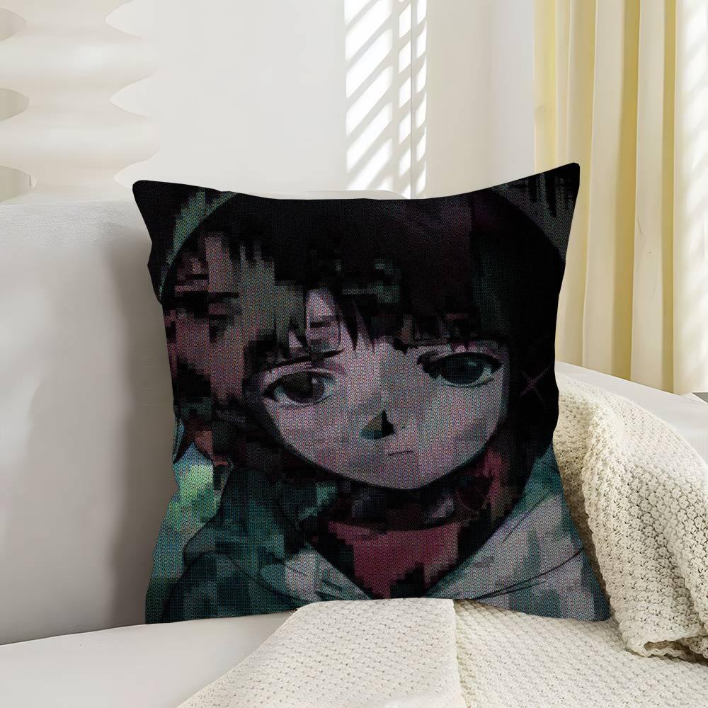 Japan Anime Lain Cushion Cover Pillow Cover Decor Pillowcase Printed Cushion Case for Couch