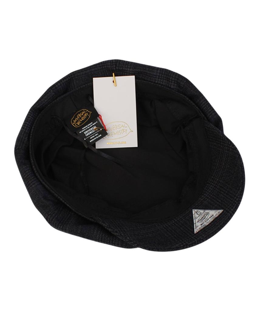 Yunibeosyeolkemiseuteuli Glencheck Logo Black Newsboy Cap