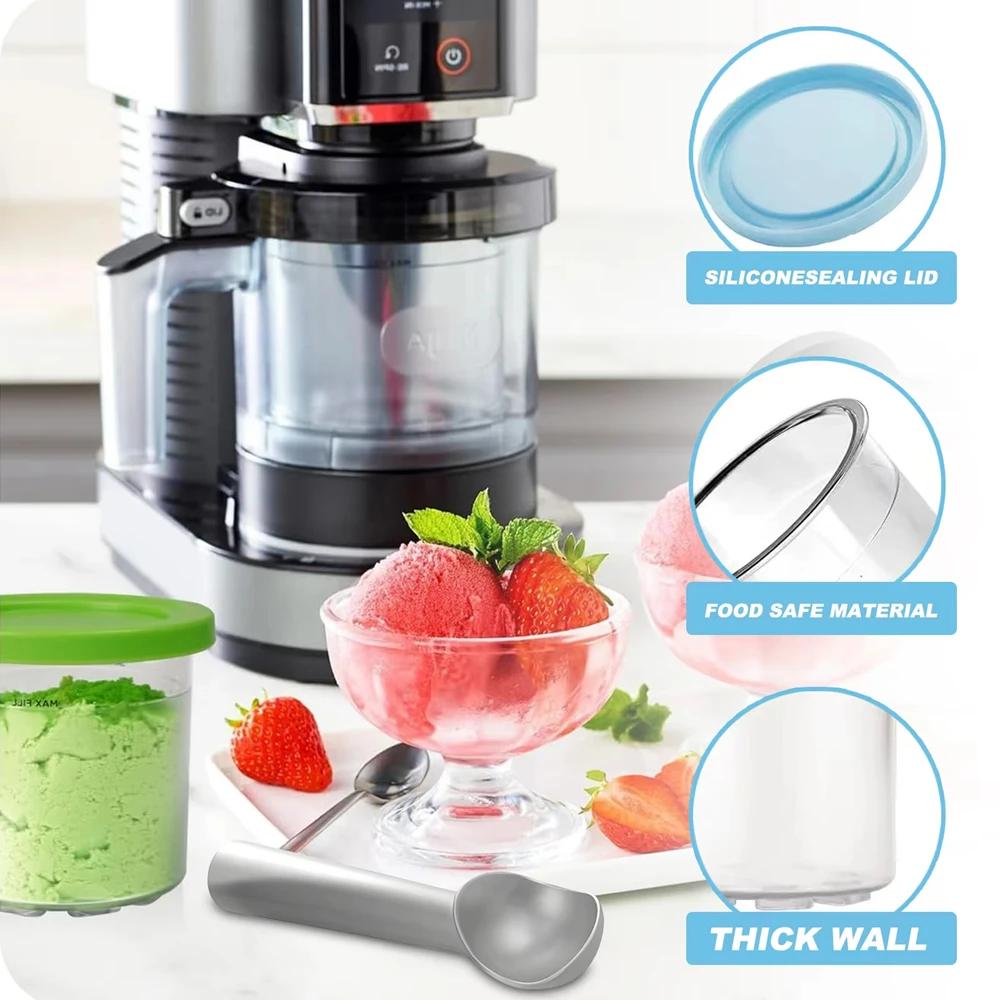 Ice Cream Pints Cup Ice Cream Containers With Lids For Ninja Creami Pints For Nc301 Nc300 Nc299amz Ice Cream Maker