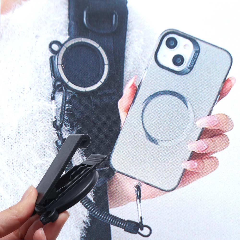 Metal Hook Magnetic Phone Holder Free Hands Phone Backpack Clip  Outdoor Live