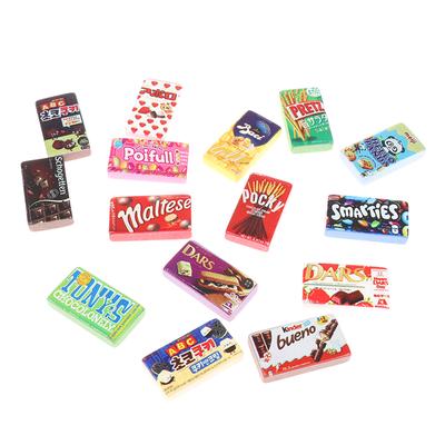 10 Adet/Lot Oyuncak Bebek Evi Minyatür Süpermarket Yiyecek Reçine Atıştırmalıklar Mutfak Dekor Oyuncaklar