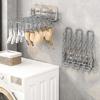Wall Mounted Sock Hanger Stainless Steel Folding Drying Rack for Towel Underwear