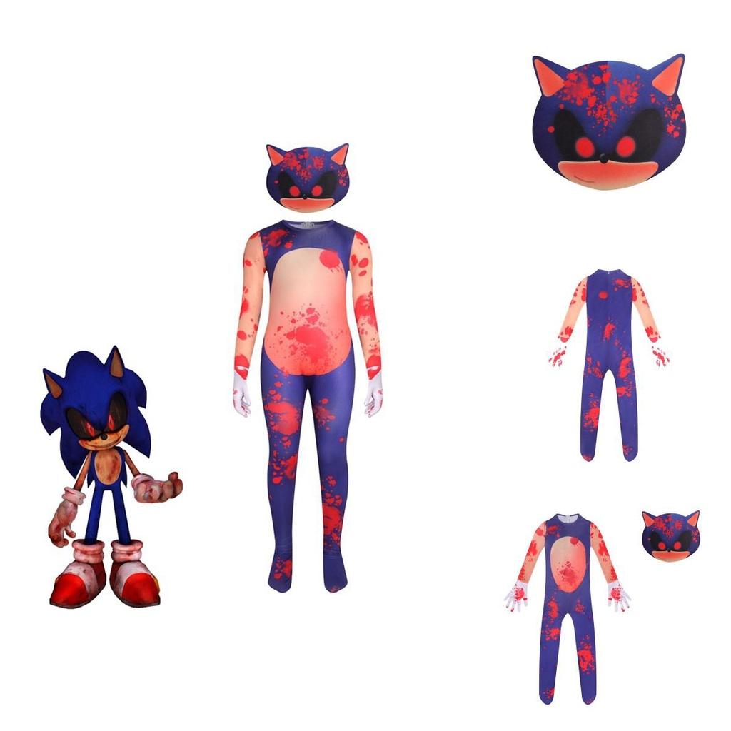 Set Costume Cosplay di Sonic The Hedgehog per Bambini Facile da Indossare Traspirante Unisex Perfetto per le Feste!