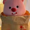 Llavero de muñeca linda de dibujos animados loopy colgante para mochila kawaii linda niña castor corazón regalo para mejores amigos regalo de vacaciones