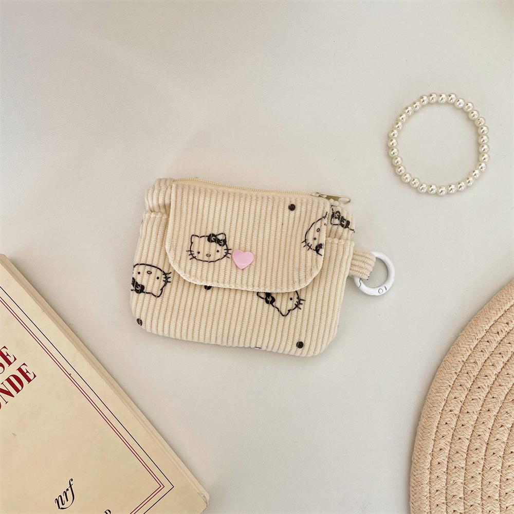 

Женский кошелек-застежка на молнии и держатель для карт из вельвета с принтом