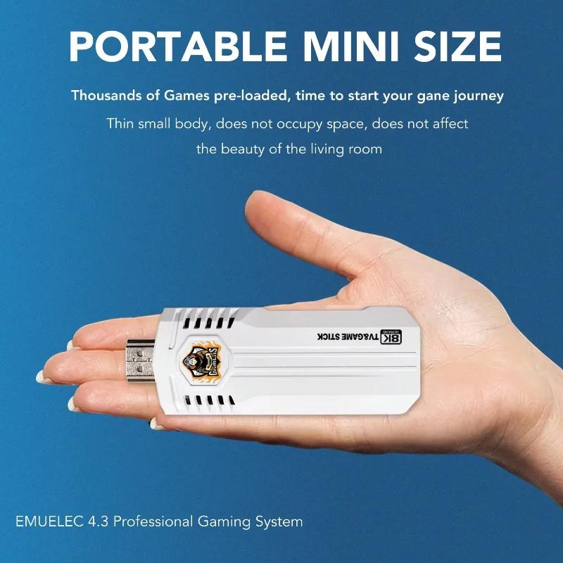 K8 pro Professional Video Game Console Stick H313 Quad Core Chipset TV Box and Gaming Dual System 40000 + Built-in Games