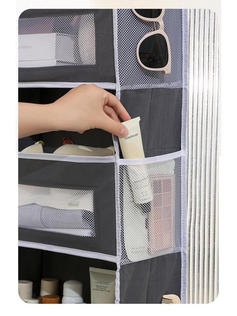 Veggmontert sammenleggbar hengende oppbevaringspose med vindu - Stor kapasitet for leker og diverse