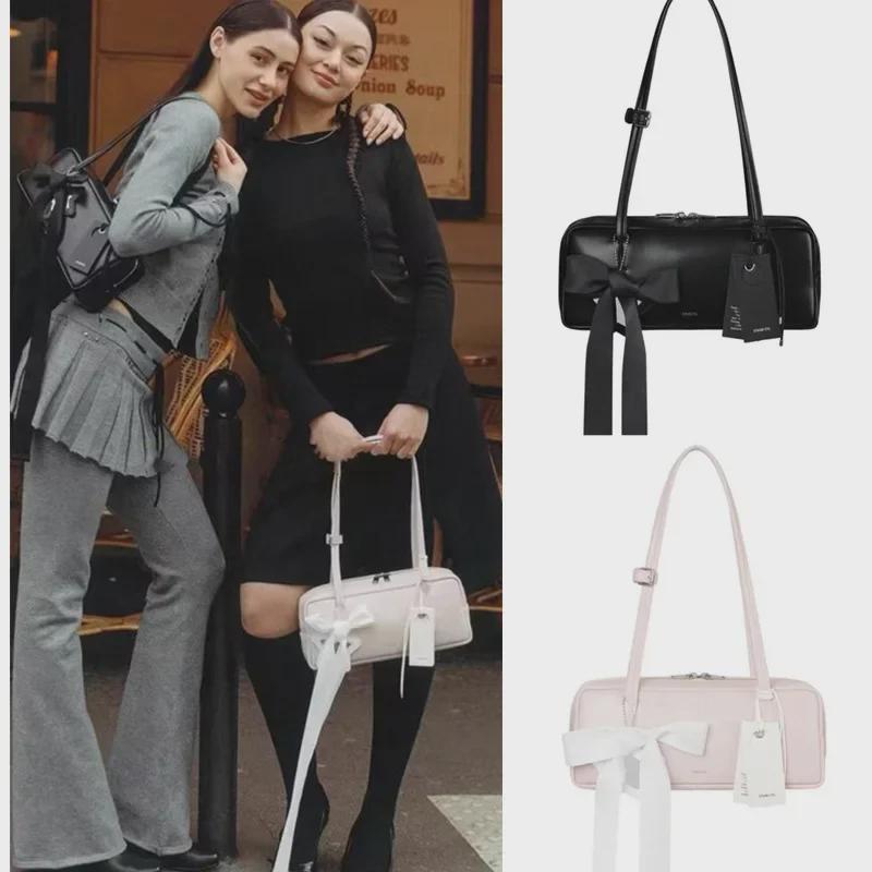 

Korean Microfiber Boston Shoulder Bag with Headphone Pocket