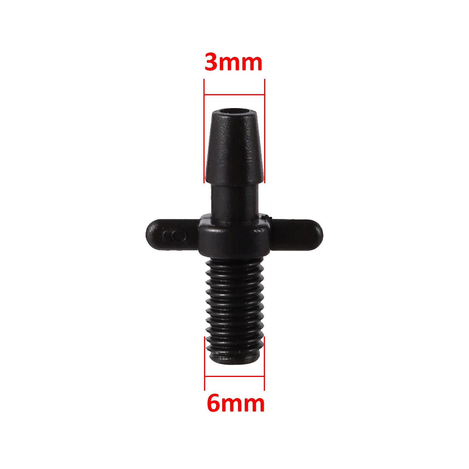 

100Pcs 6mm Threaded Reducing to 1/4 Barbed Connector Garden Micro Drip Watering Irrigation Couplings 1/4 Hose Fittings 1/4