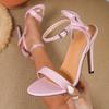 Pesstwei Fashion Summer Butterfly--knot Buckle Strap Women Sandals Street Style Thin High Heels Wedding Banquet  Shoes