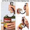 Portable J-Shaped Non-Slip Jar & Can Opener – Easy-Grip Tin Lid Remover for Kitchen, Multifunctional Ring Pull Tool