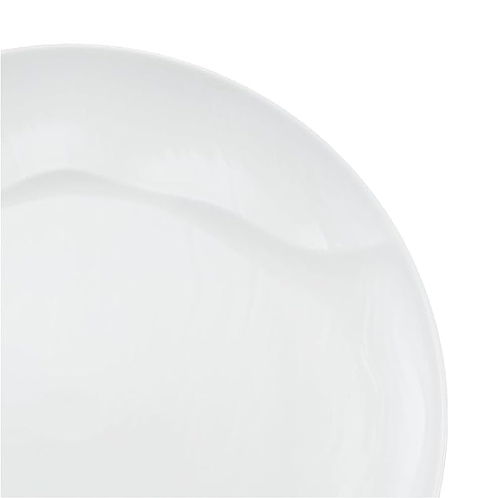 NARUMI RYDGES Plate, 27cm, White, Stylish Relief Lunch Plate, Signature Design, Microwaveable, Dishwasher Safe, 52257-5977