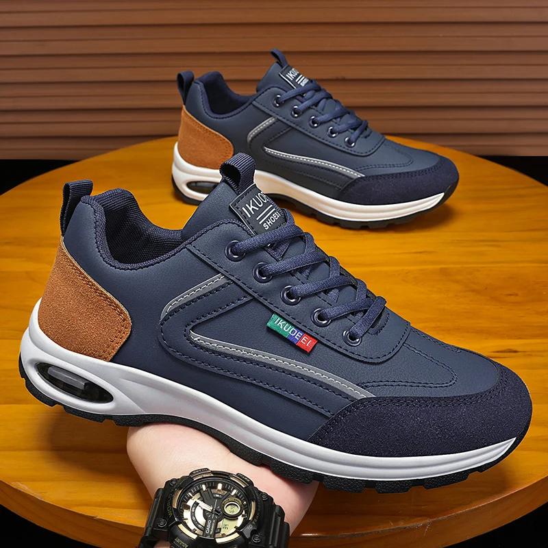 Scarpe Sportive da Uomo per la Primavera alla Moda Comode Antiscivolo Scarpe Casual Traspiranti Resistenti all'Usura Scarpe da Trekking Color Block