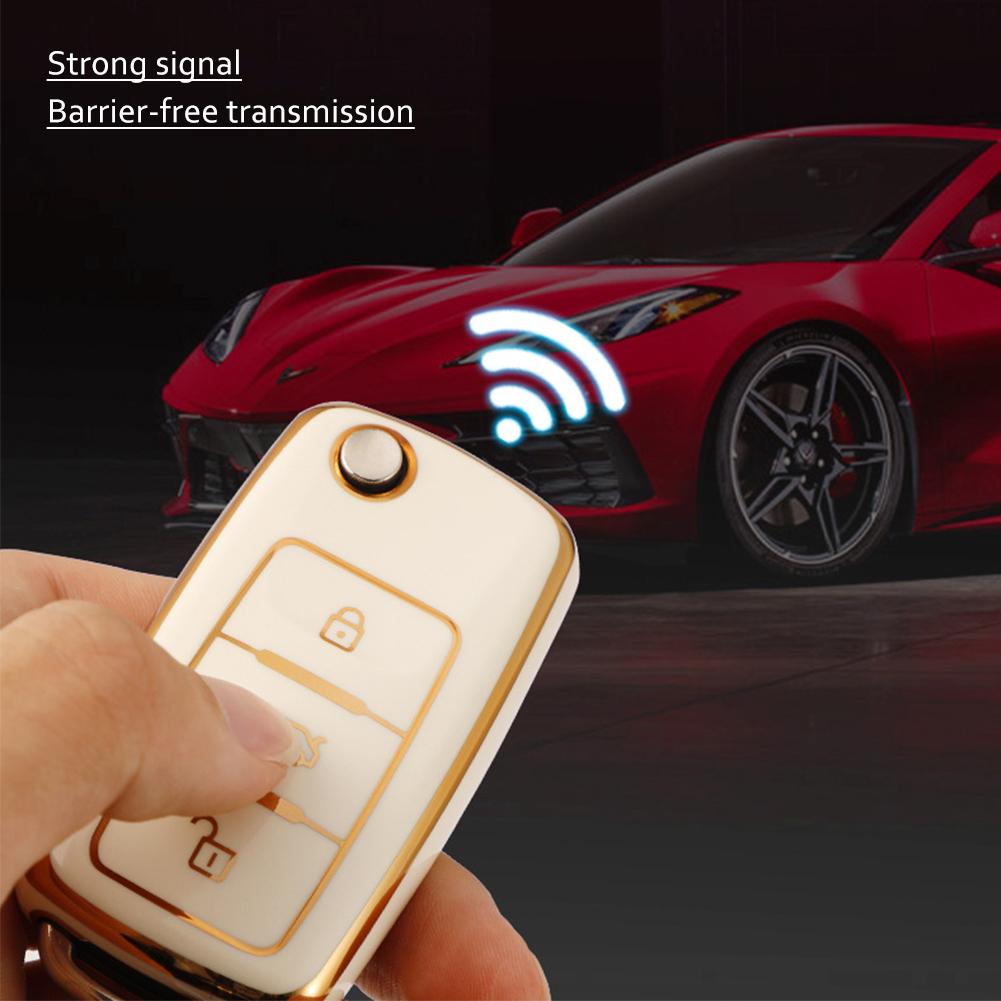 TPU kryt puzdra na kľúče pre autá Volkswagen VW Polo Golf Passat Tiguan Beetle Caddy T5 Up Eos Škoda Octavia Seat Leon