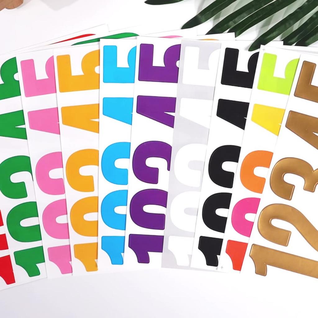 3-inch 0-9 Number Sticker, Large Vinyl Mailbox Label For Goods Classification Self-adhesive Mold Waterproof Wall Sticker