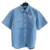 Dickies Men's Short Sleeve Shirt, Oxford Fabric, Embroidered, Navy, Cobalt, Sizes M, L, XL, Casual, 10001913 (JP, Alphabet, XL, COBALT)