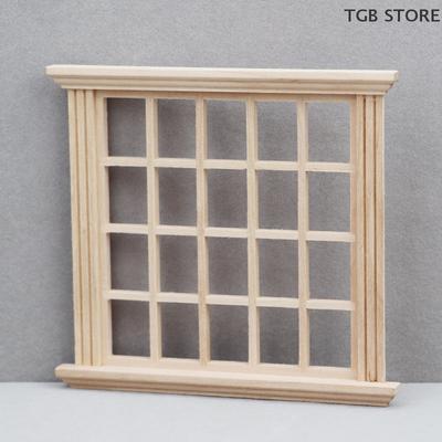 Square Window Frame 20 Pane Windows Model Dollhouse 1:12 Dolls House Mini Furniture Accessories
