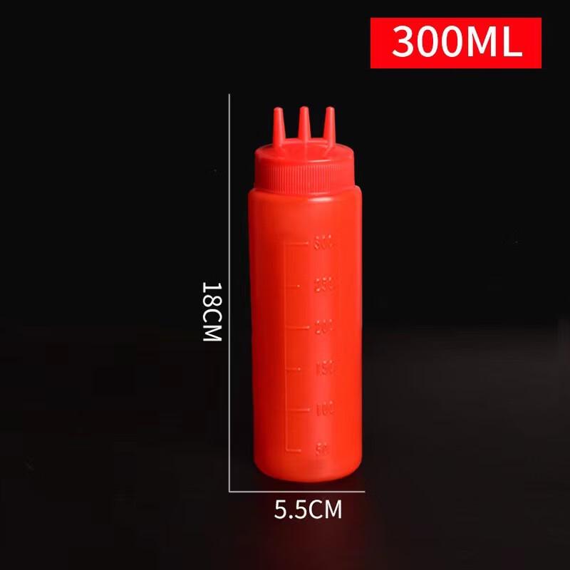 Three-Hole Squeeze Dispenser Bottle with Scale