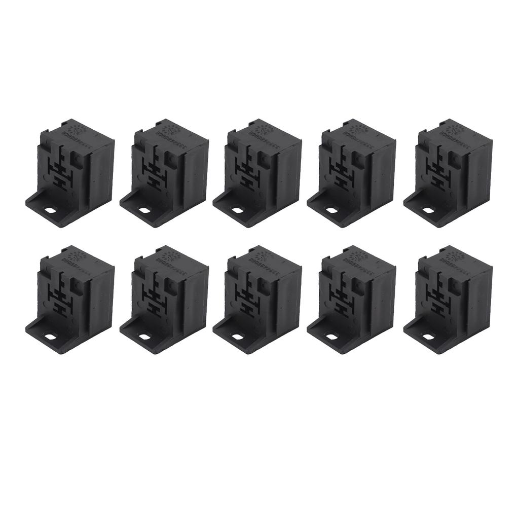 10Pcs 5P 40A Relay Socket with 50Pcs Terminals for Car Alarms Headlights Remote Start