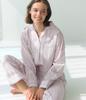 Peach John Cotton Blend Long Sleeve Pajama Comfortable To the Striped Sizes Set, Touch, Lavender, S/M
