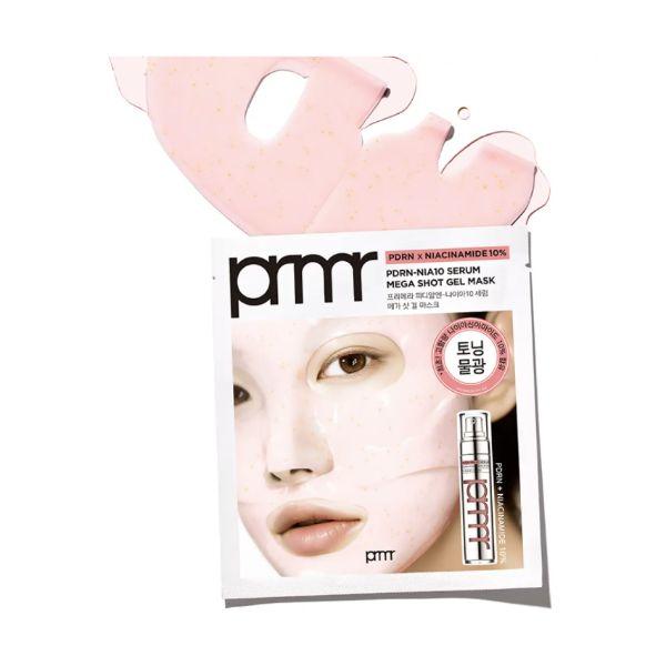 Primera PDRN-NiA10 Serum Mega Shot Gel Mask Set Intensive Hydration & Skin Repair 34g x 5 Sheets
