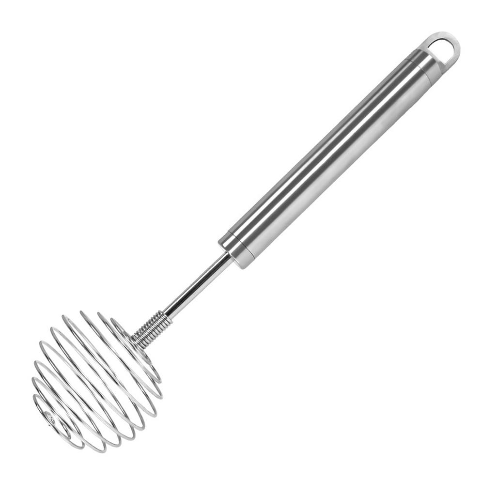 Manual Egg Whisk Rotating Push Mixer Stirrer Milk Frother Stainless Steel Spring Egg Beater Kitchen Baking Accessories